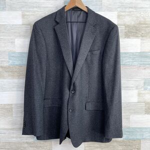 Jos A Bank Reserve Tollegno 1900 Sport Coat Gray Micro Windowpane Tweed Mens 46L